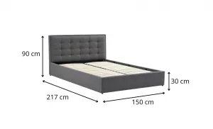 HALMAR Čalouněná postel Padva 140x200 popelavě šedá