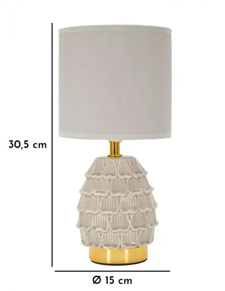 Mauro Ferretti Stolní lampa Pigny 30,5 cm šedá