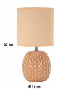 Mauro Ferretti Stolní lampa Pontus 27 cm broskvová
