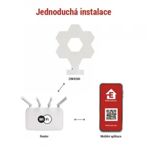 EMOS Stolní LED lampa GoSmart Hexagon 6 dílů vícebarevná/bílá