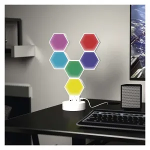 EMOS Stolní LED lampa GoSmart Hexagon 6 dílů vícebarevná/bílá
