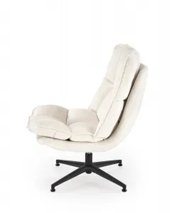 HALMAR Designové otočné křeslo Fofana krémové