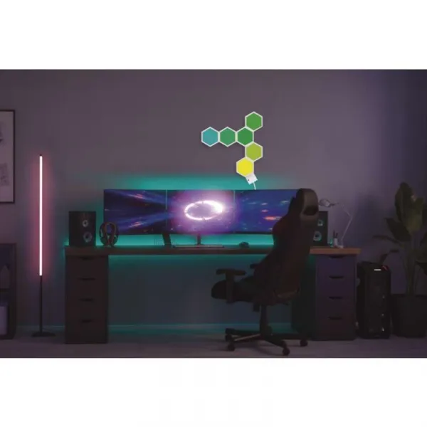 EMOS Stolní LED lampa GoSmart Hexagon 6 dílů vícebarevná/bílá