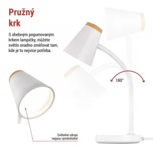 EMOS Stolní LED lampa Tara bílá