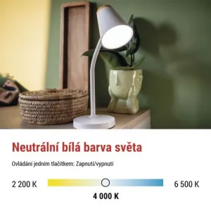 EMOS Stolní LED lampa Tara bílá