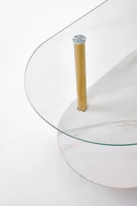 HALMAR Konferenční stolek Ducat I bílý mramor/zlatý