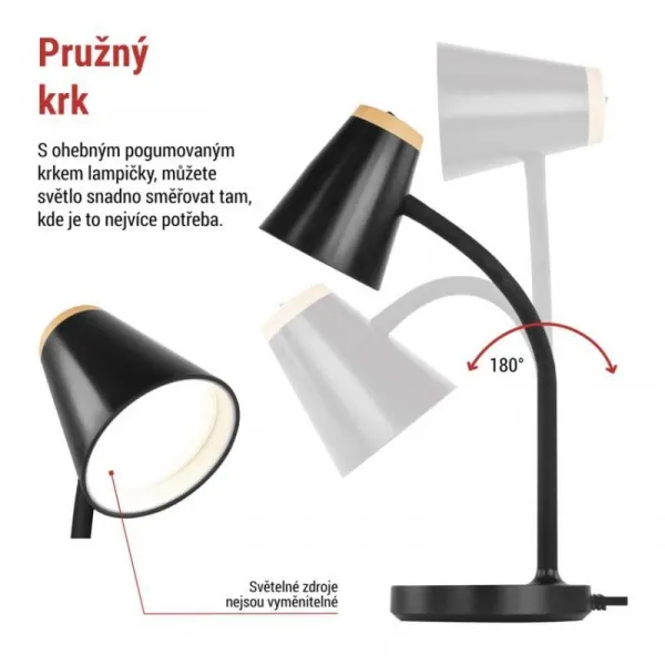 EMOS Stolní LED lampa Tara černá