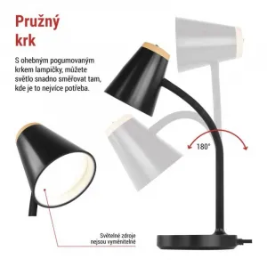 EMOS Stolní LED lampa Tara černá