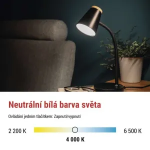 EMOS Stolní LED lampa Tara černá