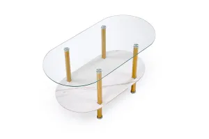 HALMAR Konferenční stolek Ducat I bílý mramor/zlatý