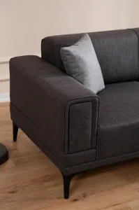 Hanah Home Rohová sedací souprava Horizon 250 cm tmavě šedá pravá