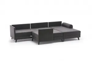 Hanah Home Rohová rozkládací sedací souprava Belen 300 cm antracitová