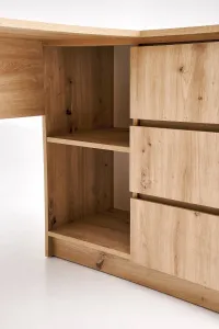 HALMAR Rohový psací stůl Bega dub artisan