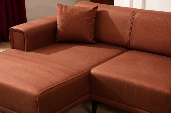 Hanah Home Rohová sedací souprava Horizon 250 cm cihlová levá