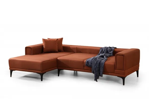 Hanah Home Rohová sedací souprava Horizon 250 cm cihlová levá