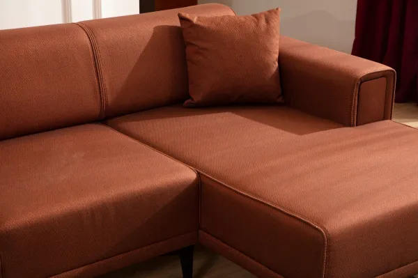Hanah Home Rohová sedací souprava Horizon 250 cm cihlová pravá