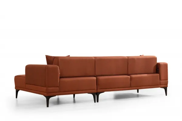 Hanah Home Rohová sedací souprava Horizon 250 cm cihlová pravá