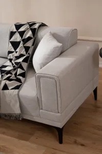 Hanah Home Rohová sedací souprava Horizon 250 cm ecru levá