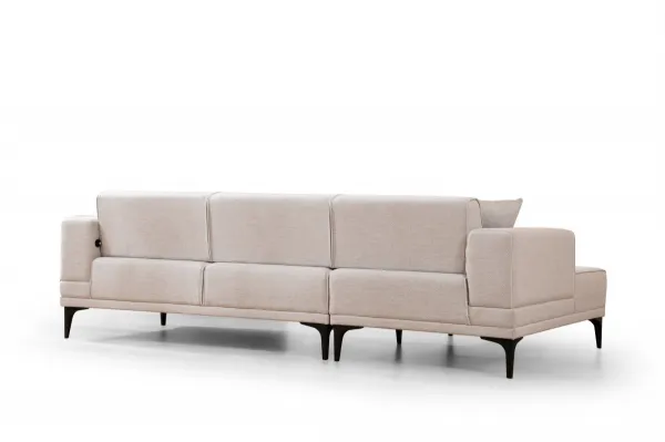 Hanah Home Rohová sedací souprava Horizon 250 cm ecru levá