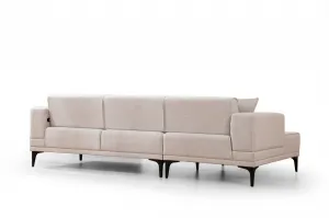 Hanah Home Rohová sedací souprava Horizon 250 cm ecru levá