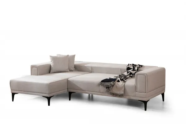 Hanah Home Rohová sedací souprava Horizon 250 cm ecru levá
