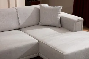 Hanah Home Rohová sedací souprava Horizon 250 cm ecru pravá