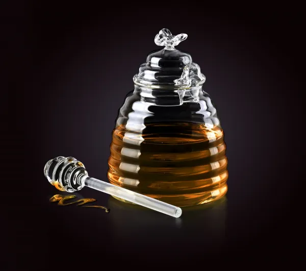 Allesken Sklenice na med BASIC KITCHEN 500 ml transparentní