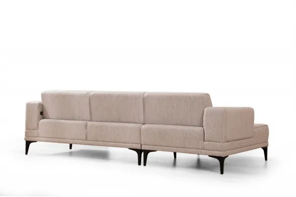 Hanah Home Rohová sedací souprava Horizon 250 cm světle hnědá levá