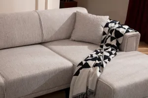 Hanah Home Rohová sedací souprava Horizon 250 cm světle hnědá pravá