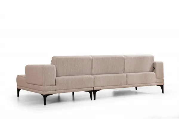 Hanah Home Rohová sedací souprava Horizon 250 cm světle hnědá pravá