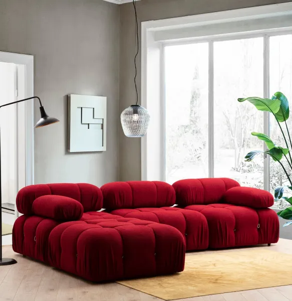 Taburetka Bubble Pouffe - Red
