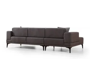 Hanah Home Rohová sedací souprava Horizon 250 cm tmavě šedá levá