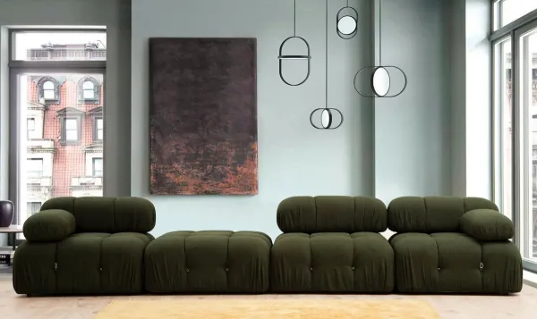 Hanah Home Modul pohovky Bubble zelený levý