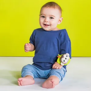 Bright Starts Wrist Pals Toy hrkálka na ruku s hryzadielkom Monkey & Elephant 0 m+ 2 ks