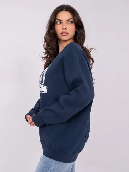 Dámska oversized mikina tmavomodrá