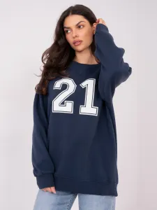 Dámska oversized mikina tmavomodrá