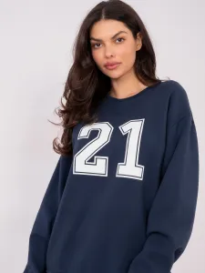 Dámska oversized mikina tmavomodrá