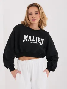 Čierna crop mikina Malibu