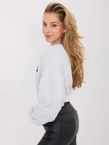 Svetlosivá crop mikina
