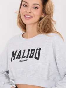 Svetlosivá crop mikina