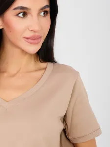 Dámske tričko v tmavobéžovej farbe