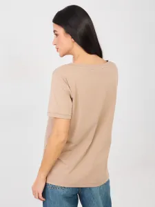 Dámske tričko v tmavobéžovej farbe