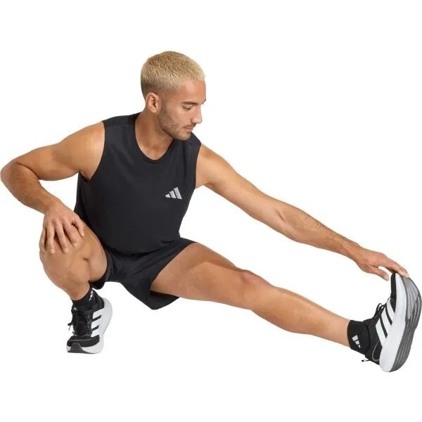 adidas RUN ESSENTIALS  M Pánske športové tielko, čierna, veľkosť