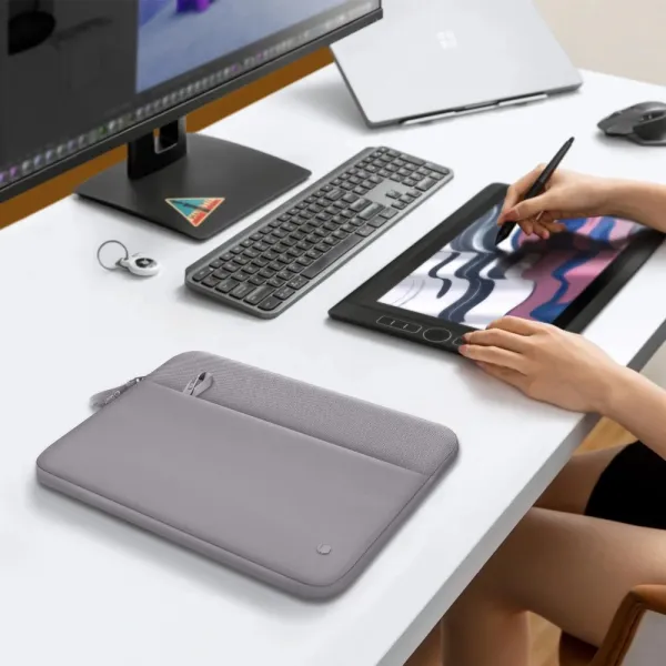 Tech-Protect Sleeve Plush obal na notebook 13-14'', sivý