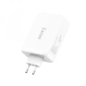 Tech-Protect NC240W-GAN 4-portová nabíjačka, PD 240W / QC3.0, biela