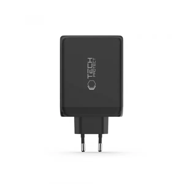 Tech-Protect NC200W-GAN 4-portová nabíjačka, PD 200W / QC3.0, čierna