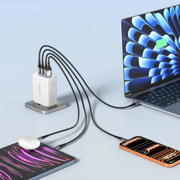 Tech-Protect NC200W Gan 4-Port Network Charger PD 200W / QC3.0