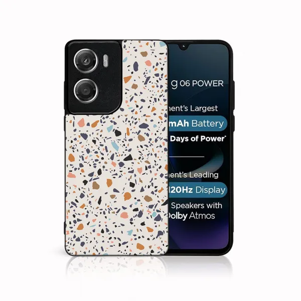 MY ART Ochranný kryt pre Motorola Moto G06 / G06 Power BEIGE TERRAZZO (162)