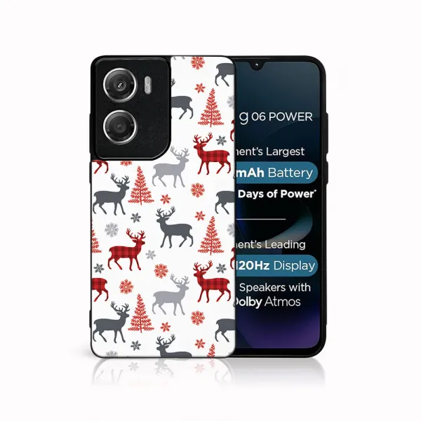 MY ART Kryt s vianočným dizajnom Motorola Moto G06 / G06 Power DEER (068)