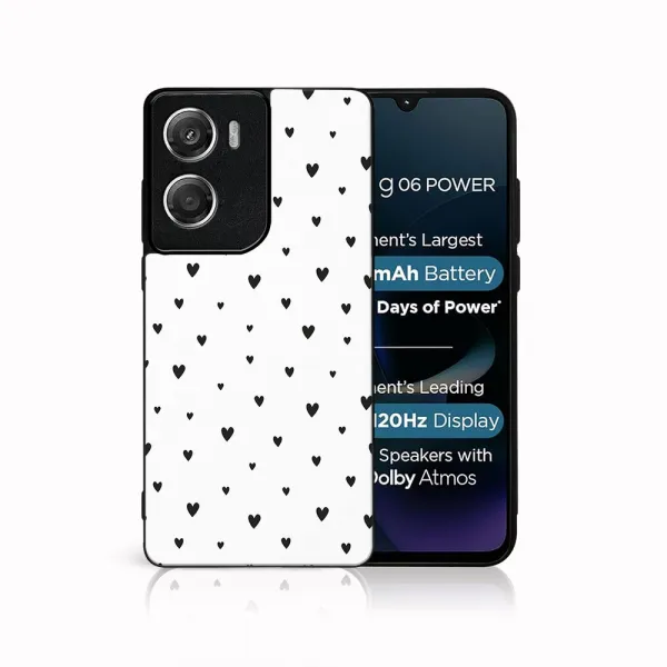 MY ART Ochranný kryt pre Motorola Moto G06 / G06 Power BLACK HEARTS (167)